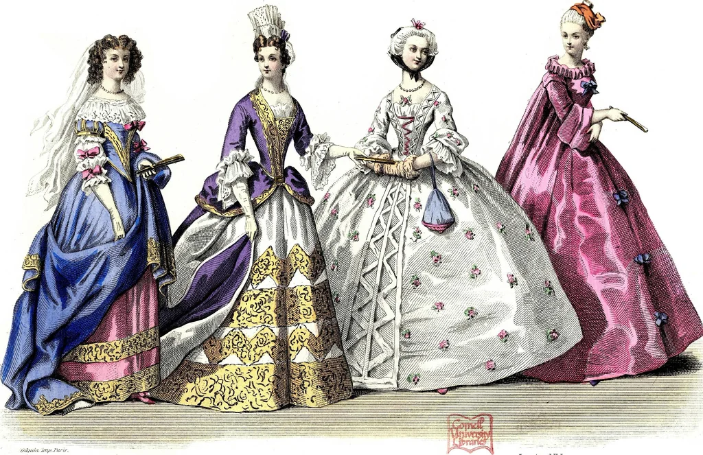 An illustration from The history of fashion in France, or, The dress of women from the Gallo-Roman period to the present time, 1882, leaf 360