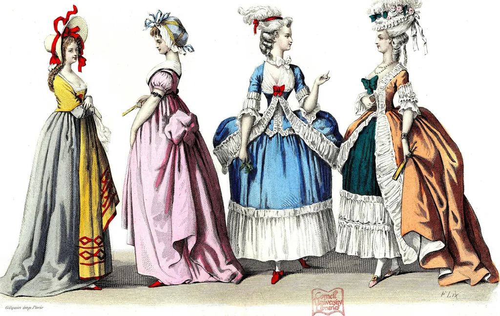 An illustration from The history of fashion in France, or, The dress of women from the Gallo-Roman period to the present time, 1882, leaf 361