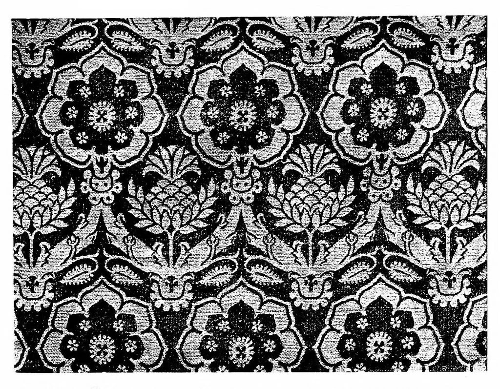 An illustration from Silk and wool tapestries, brocades, etc., 1900, leaf 17