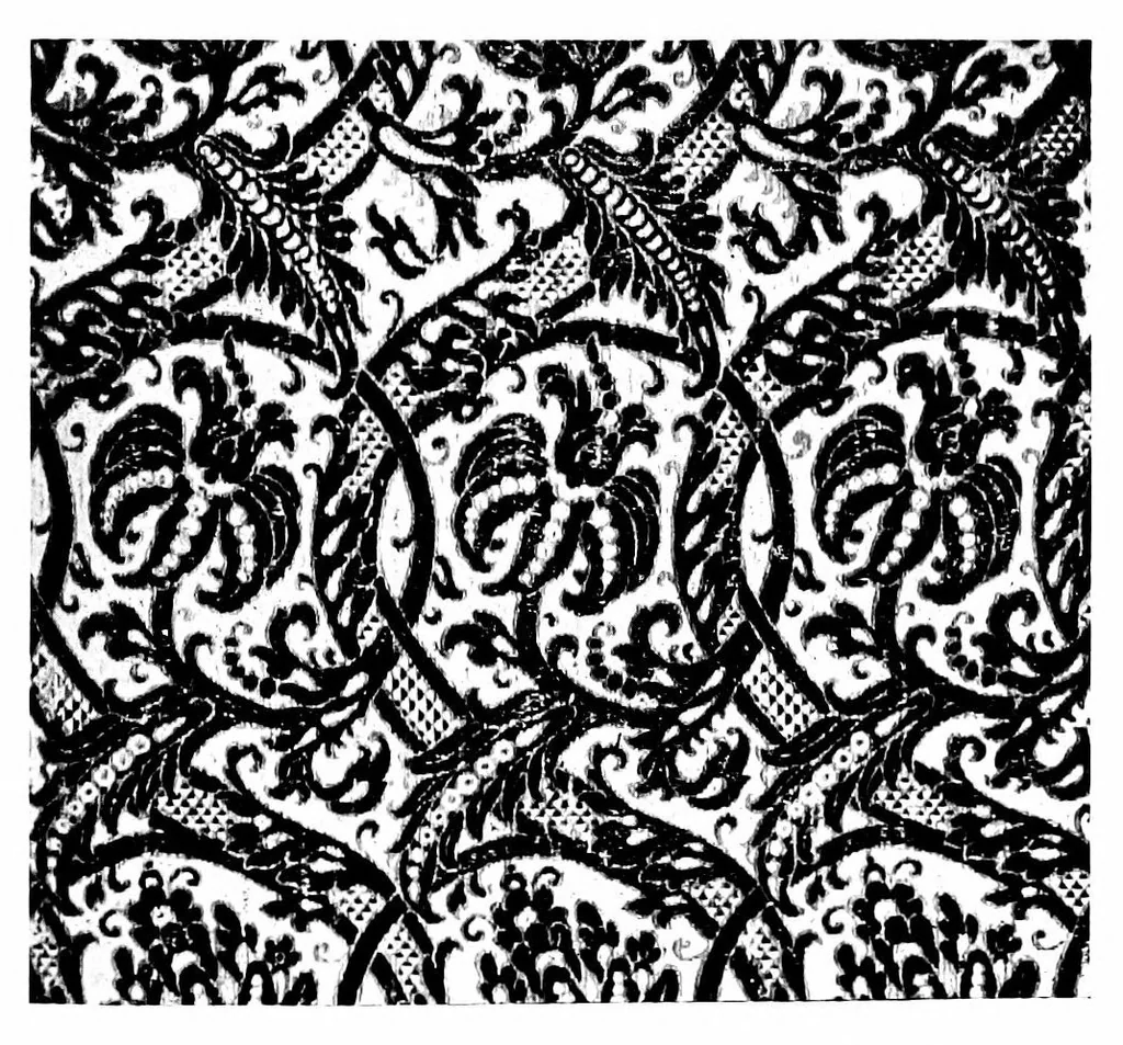 An illustration from Silk and wool tapestries, brocades, etc., 1900, leaf 18
