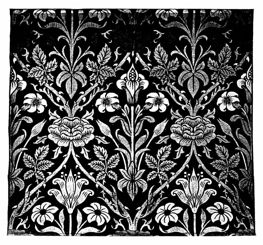 An illustration from Silk and wool tapestries, brocades, etc., 1900, leaf 7