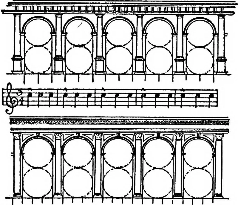 An illustration from The beautiful necessity; seven essays on theosophy and architecture, 1922, leaf 114
