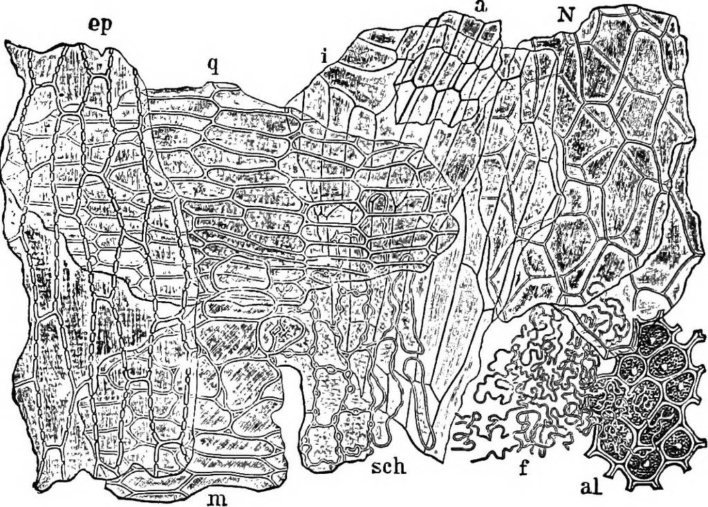 An illustration from The microscopy of vegetable foods : with special reference to the detection of adulteration and the diagnosis of mixtures, 1906, leaf 151