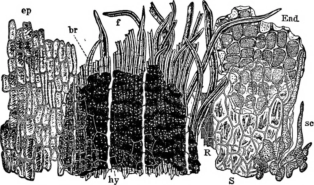 An illustration from The microscopy of vegetable foods : with special reference to the detection of adulteration and the diagnosis of mixtures, 1906, leaf 222