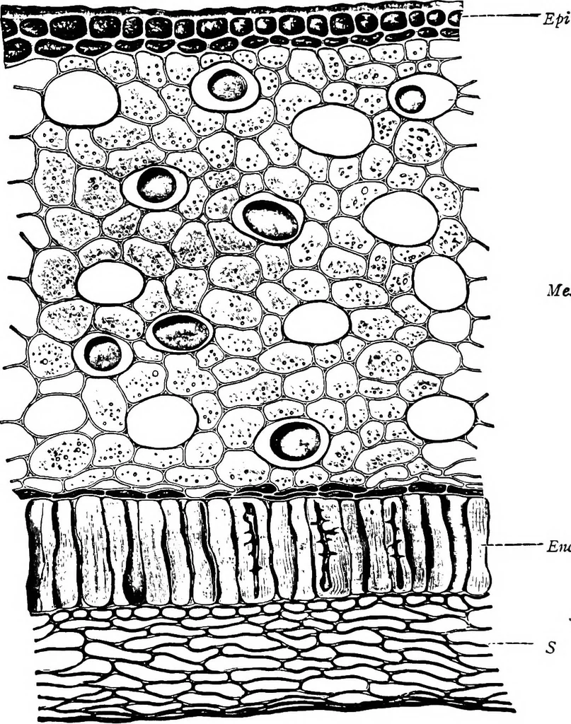 An illustration from The microscopy of vegetable foods : with special reference to the detection of adulteration and the diagnosis of mixtures, 1906, leaf 57