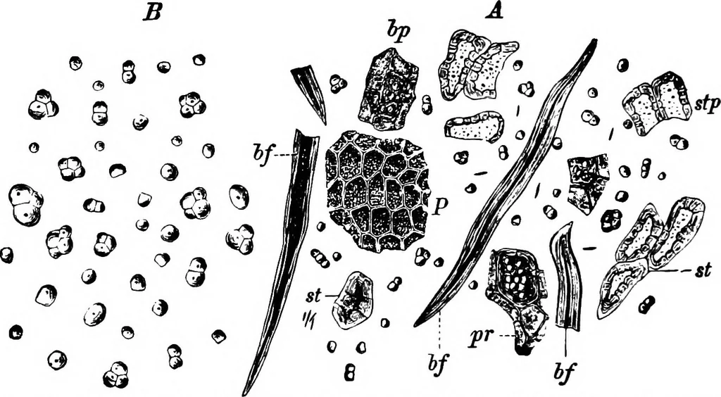An illustration from The microscopy of vegetable foods : with special reference to the detection of adulteration and the diagnosis of mixtures, 1906, leaf 613