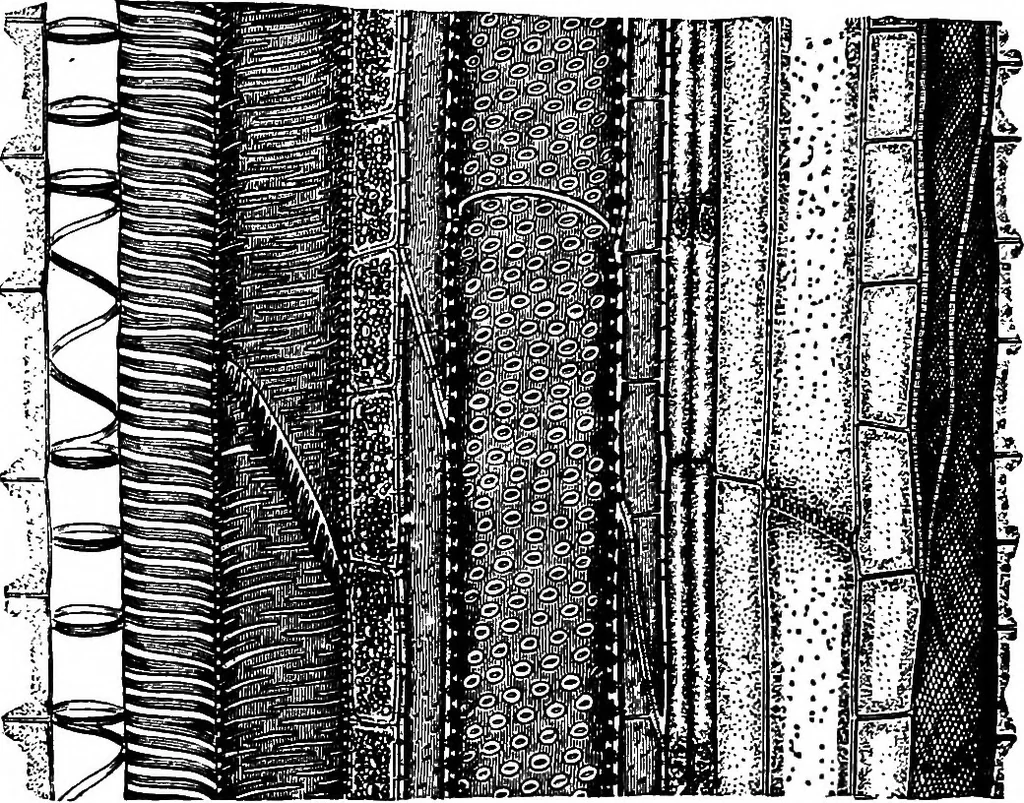 An illustration from The microscopy of vegetable foods : with special reference to the detection of adulteration and the diagnosis of mixtures, 1906, leaf 65
