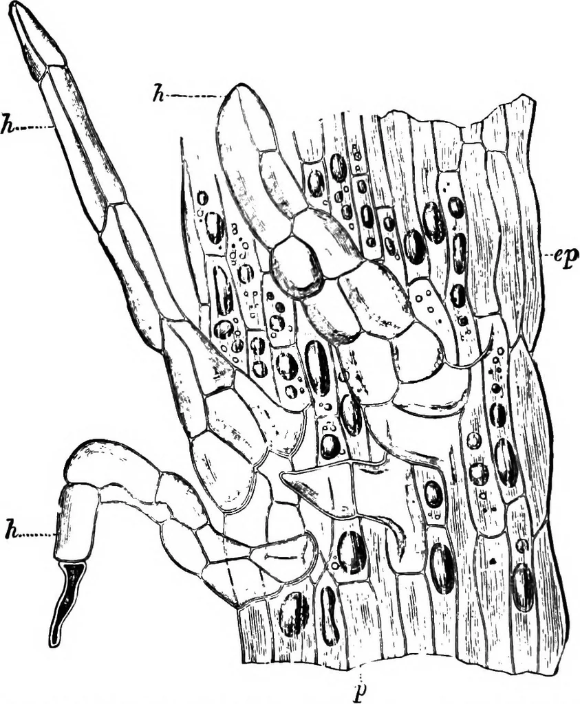 An illustration from The microscopy of vegetable foods : with special reference to the detection of adulteration and the diagnosis of mixtures, 1906, leaf 651
