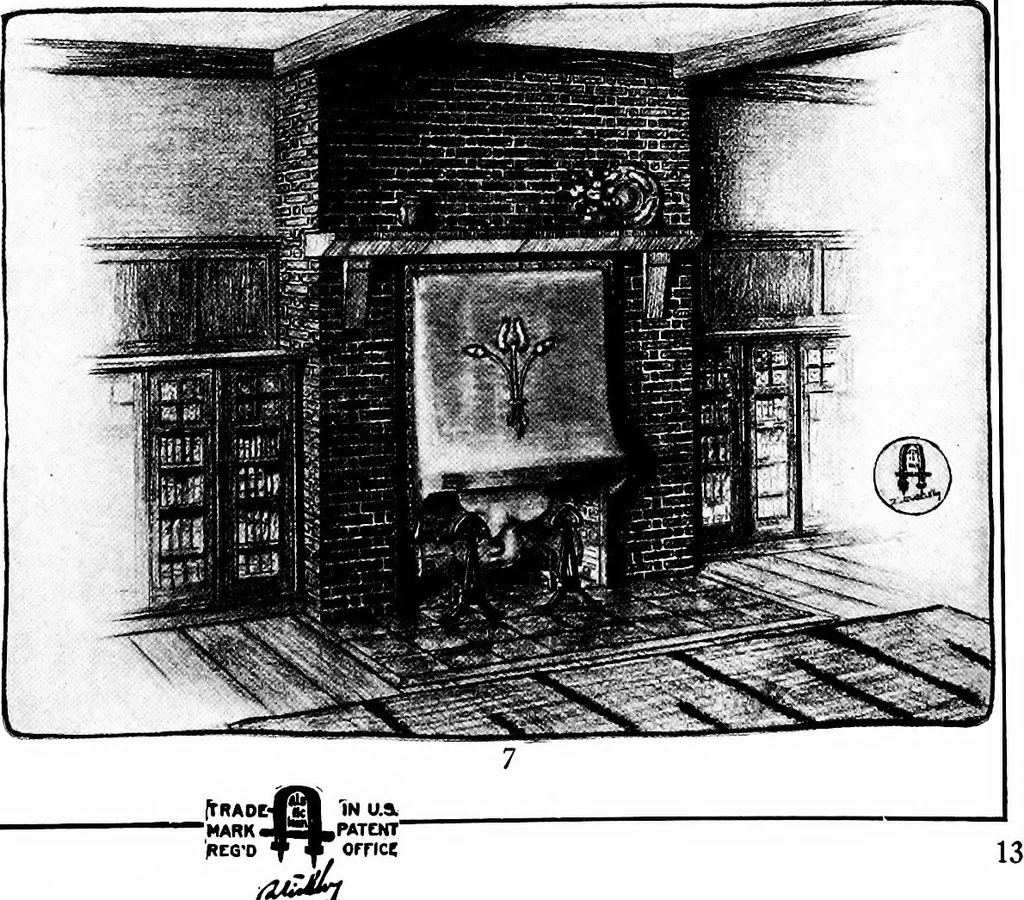 An illustration from Craftsman furnishing for the home, 1912, leaf 16