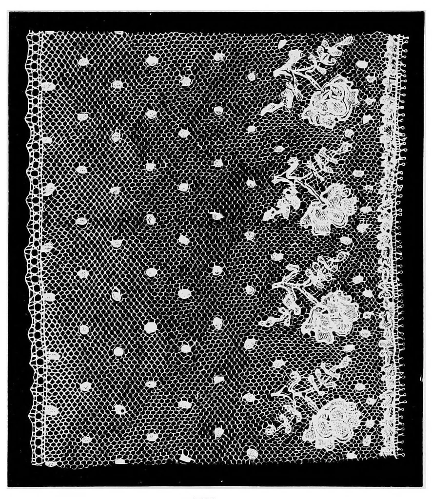 An illustration from A descriptive catalogue of the collection of lace in the South Kensington museum, 1881, leaf 117