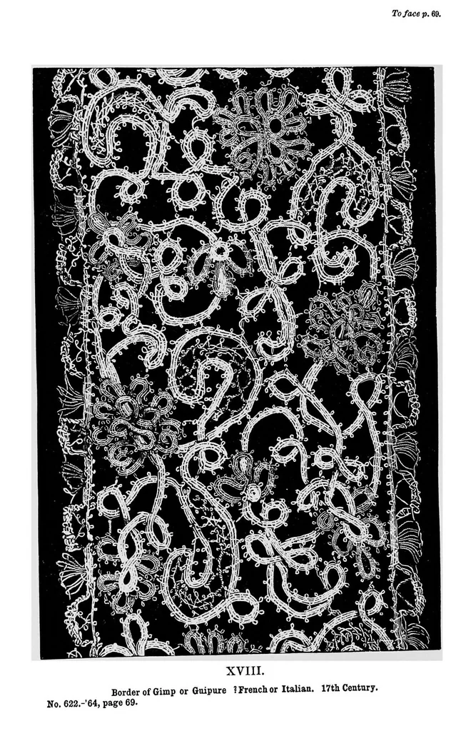 An illustration from A descriptive catalogue of the collection of lace in the South Kensington museum, 1881, leaf 149