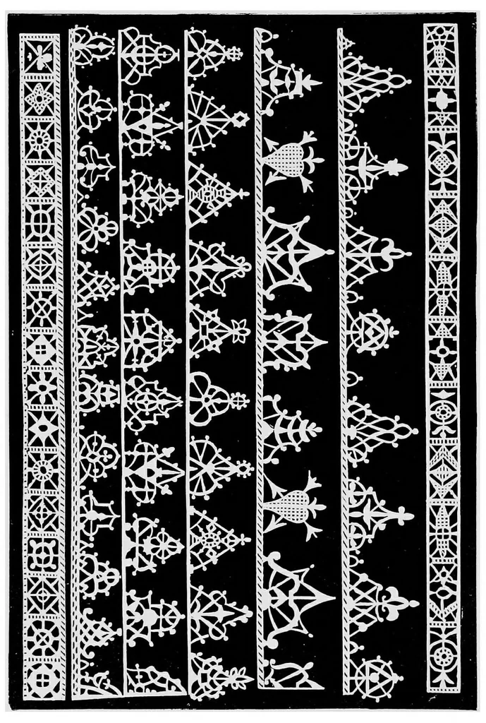 An illustration from A descriptive catalogue of the collection of lace in the South Kensington museum, 1881, leaf 15