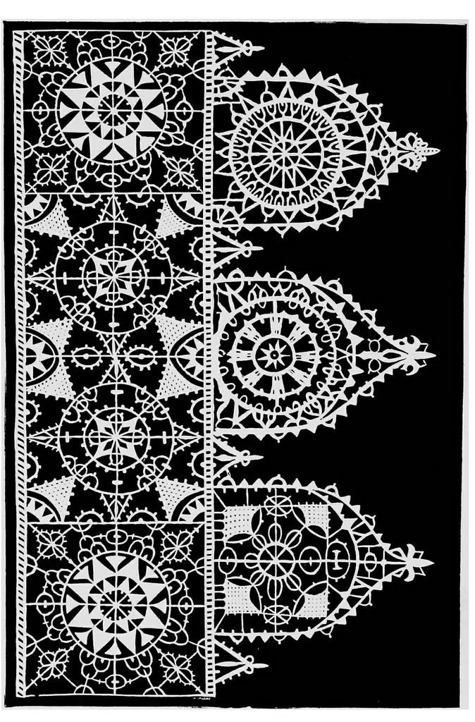 An illustration from A descriptive catalogue of the collection of lace in the South Kensington museum, 1881, leaf 19