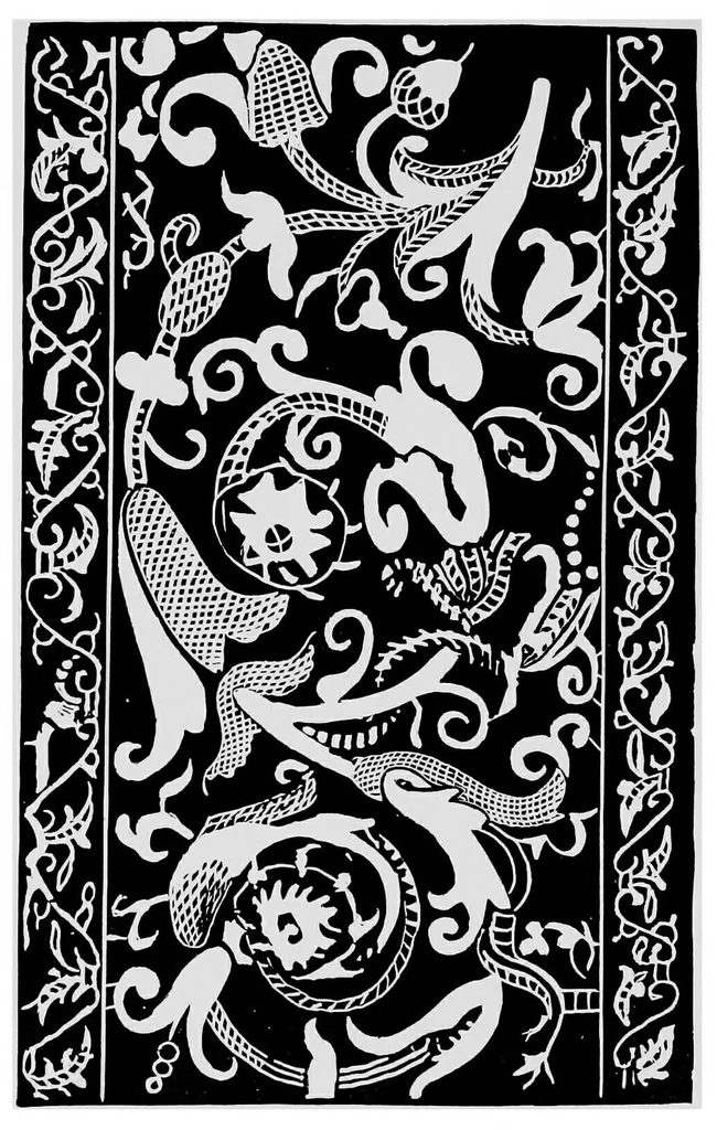 An illustration from A descriptive catalogue of the collection of lace in the South Kensington museum, 1881, leaf 23