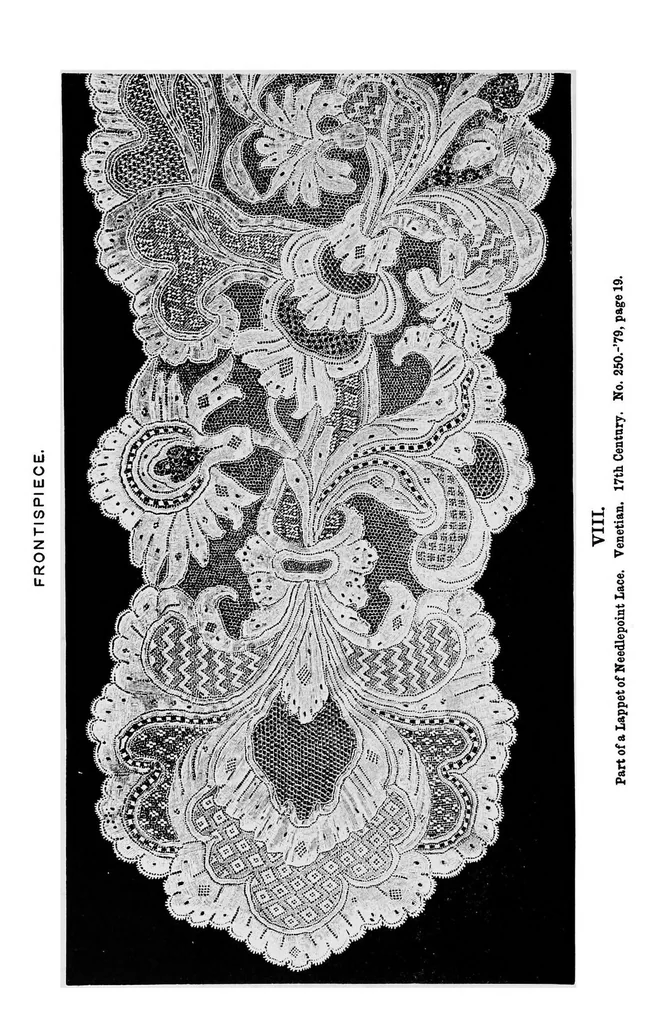 An illustration from A descriptive catalogue of the collection of lace in the South Kensington museum, 1881, leaf 5