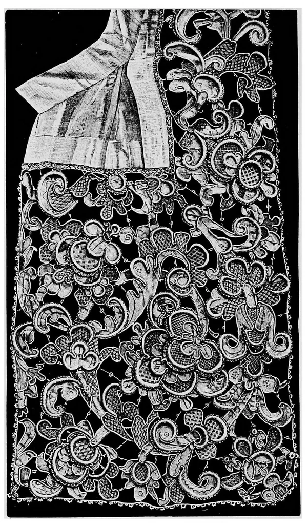 An illustration from A descriptive catalogue of the collection of lace in the South Kensington museum, 1881, leaf 69