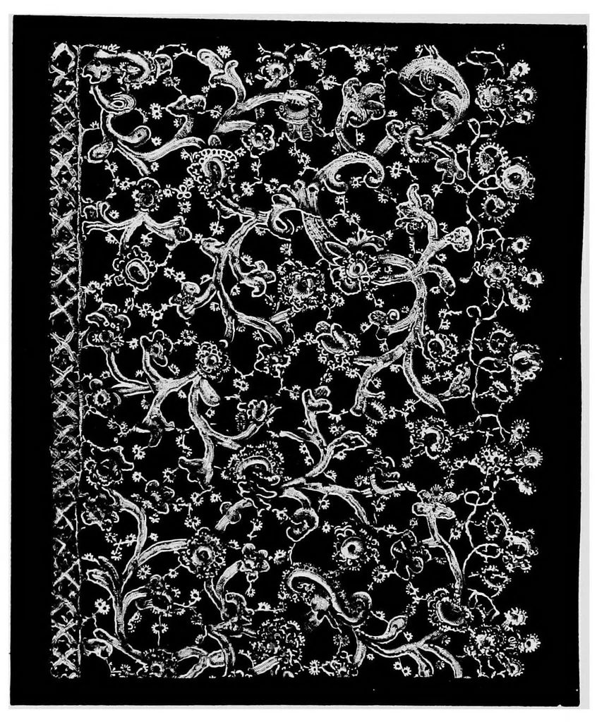 An illustration from A descriptive catalogue of the collection of lace in the South Kensington museum, 1881, leaf 75