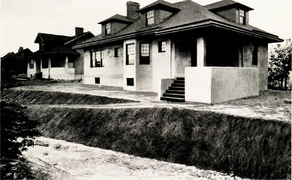 An illustration from Fireproof construction : for houses and other buildings of moderate cost, 1911, leaf 16