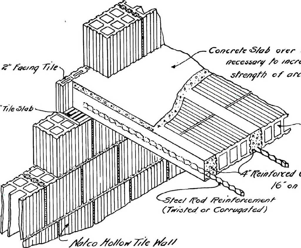An illustration from Fireproof construction : for houses and other buildings of moderate cost, 1911, leaf 81