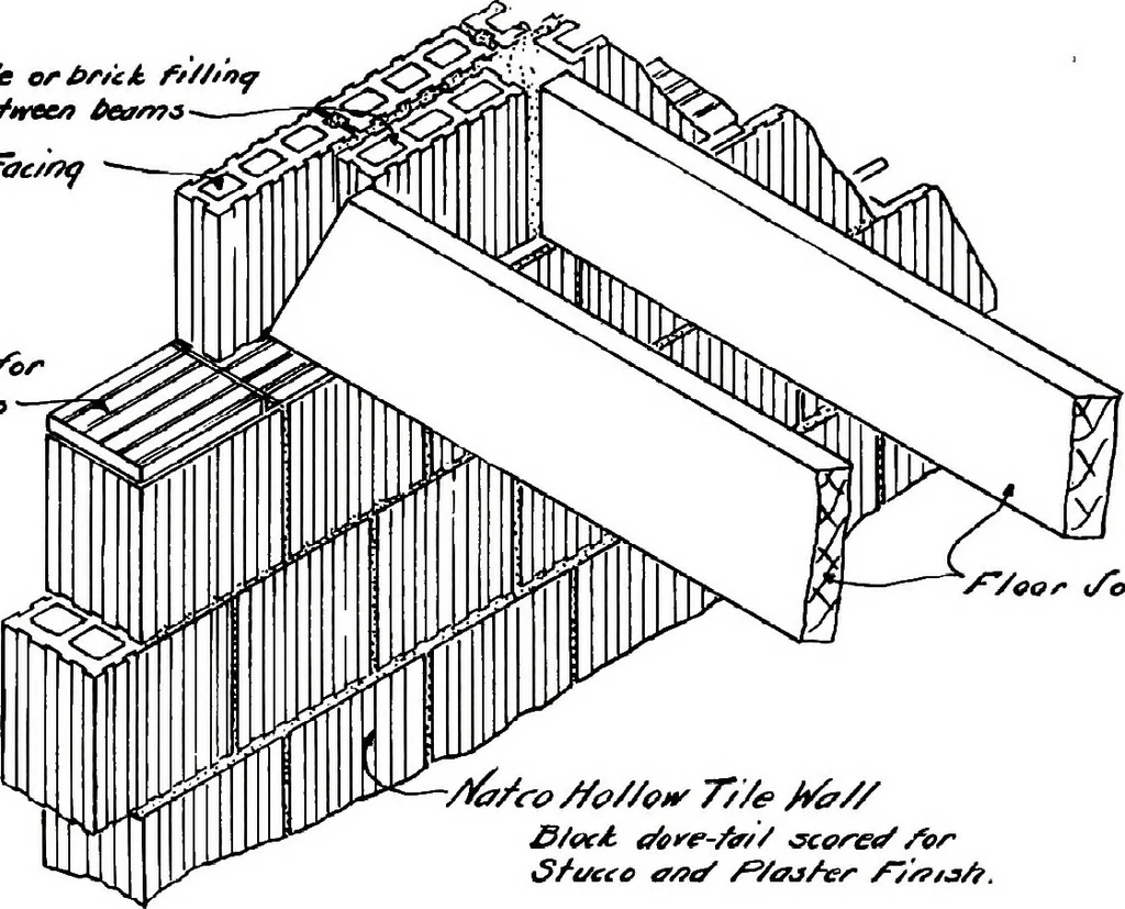 An illustration from Fireproof construction : for houses and other buildings of moderate cost, 1911, leaf 82