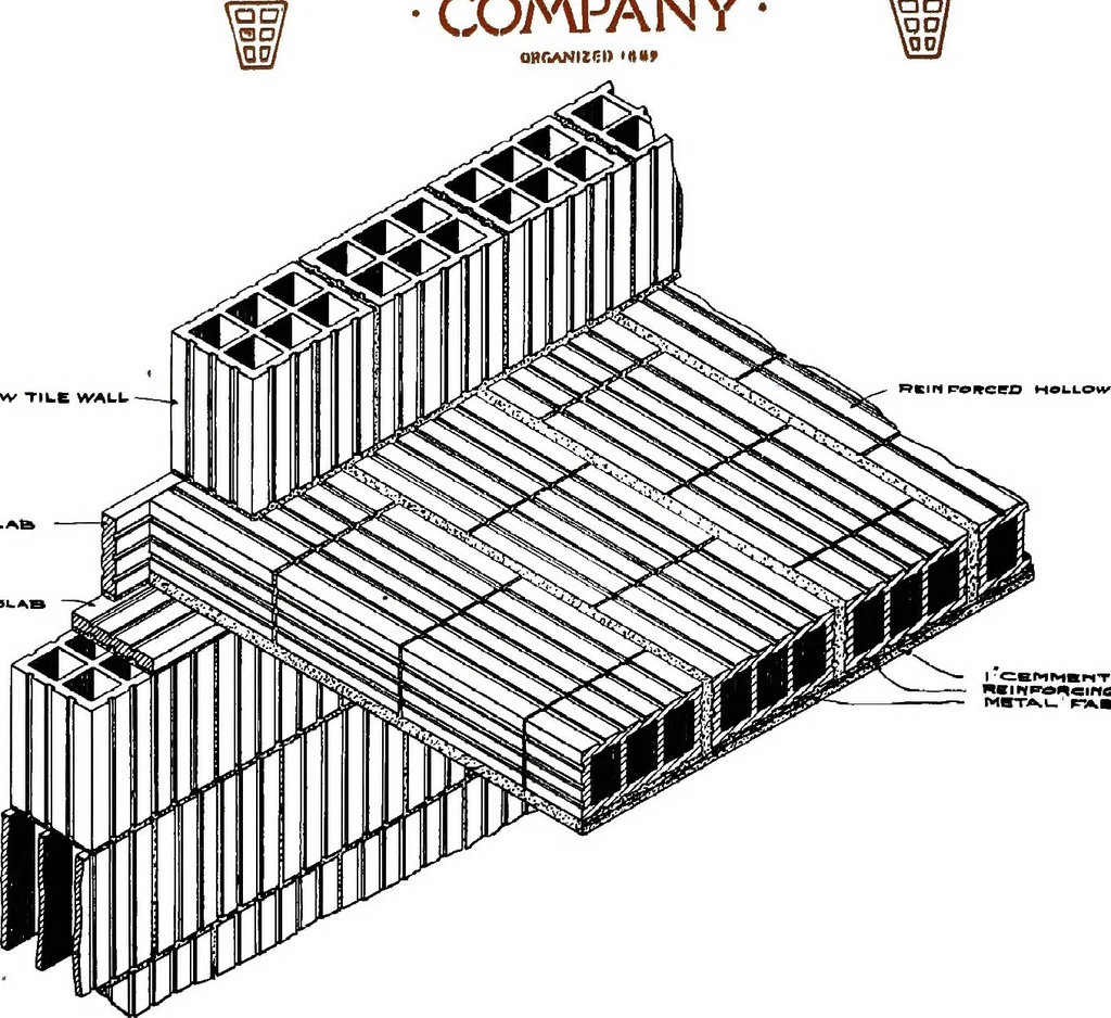 An illustration from Fireproof construction : for houses and other buildings of moderate cost, 1911, leaf 83