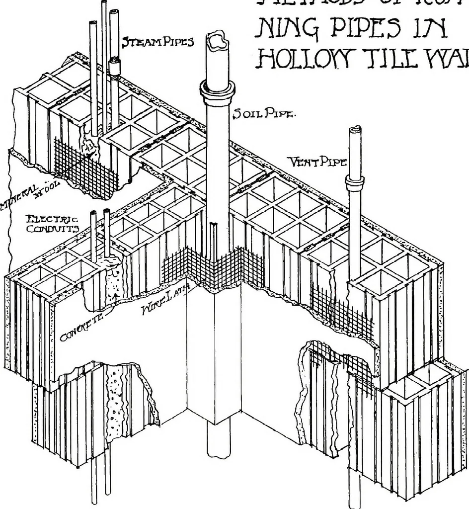 An illustration from Fireproof construction : for houses and other buildings of moderate cost, 1911, leaf 89