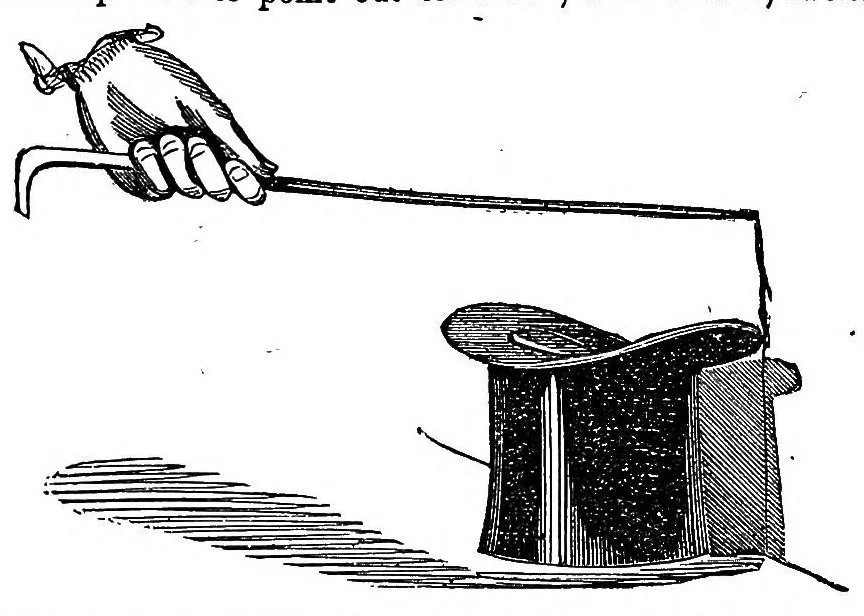 An illustration from The sociable, or, One thousand and one home amusements : containing acting proverbs, dramatic charades, acting charades, or drawing-room pantomimes, musical burlesques, tableaux vivants, parlor games, games of action, forfeits, science in sport, and parlor magic, and a choice collection ofcurious mental and mechanical puzzles, &c., &c. : illustrated with nearly three hundred engravings and diagrams, the whole being a fund of never-endingentertainment, 1858, leaf 333
