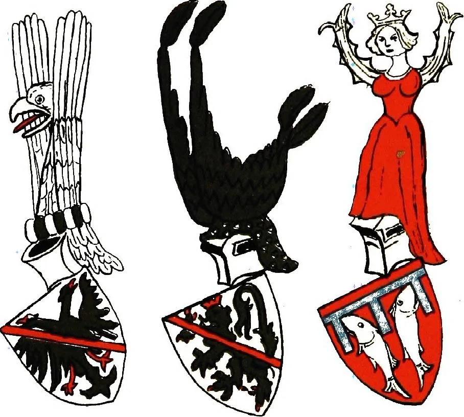 An illustration from A treatise on heraldry, British and foreign : with English and French glossaries, 1892, leaf 187