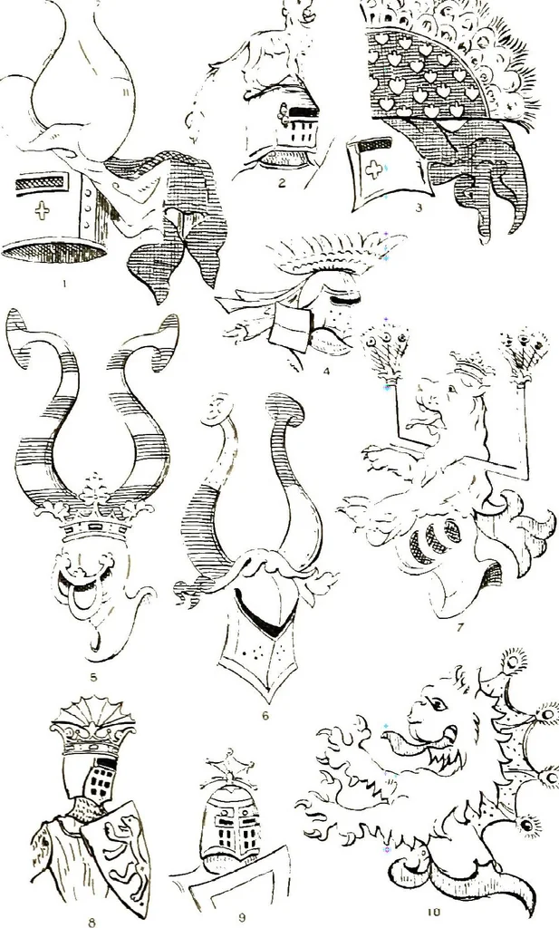 An illustration from A treatise on heraldry, British and foreign : with English and French glossaries, 1892, leaf 277