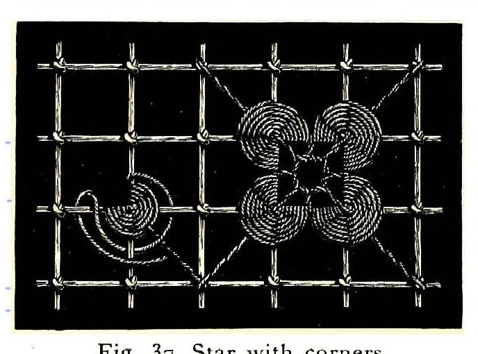 An illustration from Embroidery on net, 1900, leaf 21