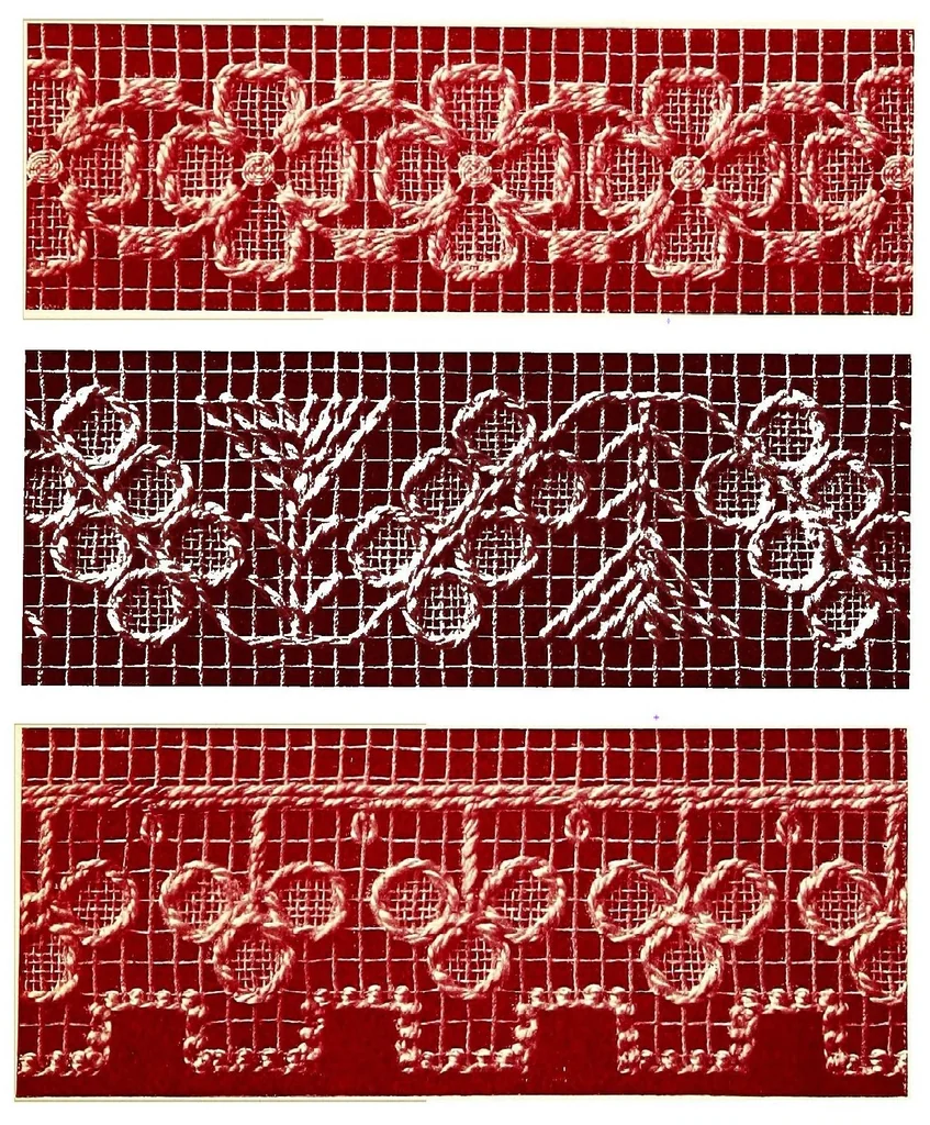 An illustration from Embroidery on net, 1900, leaf 32