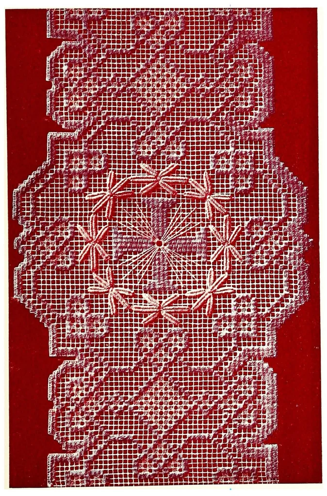 An illustration from Embroidery on net, 1900, leaf 46