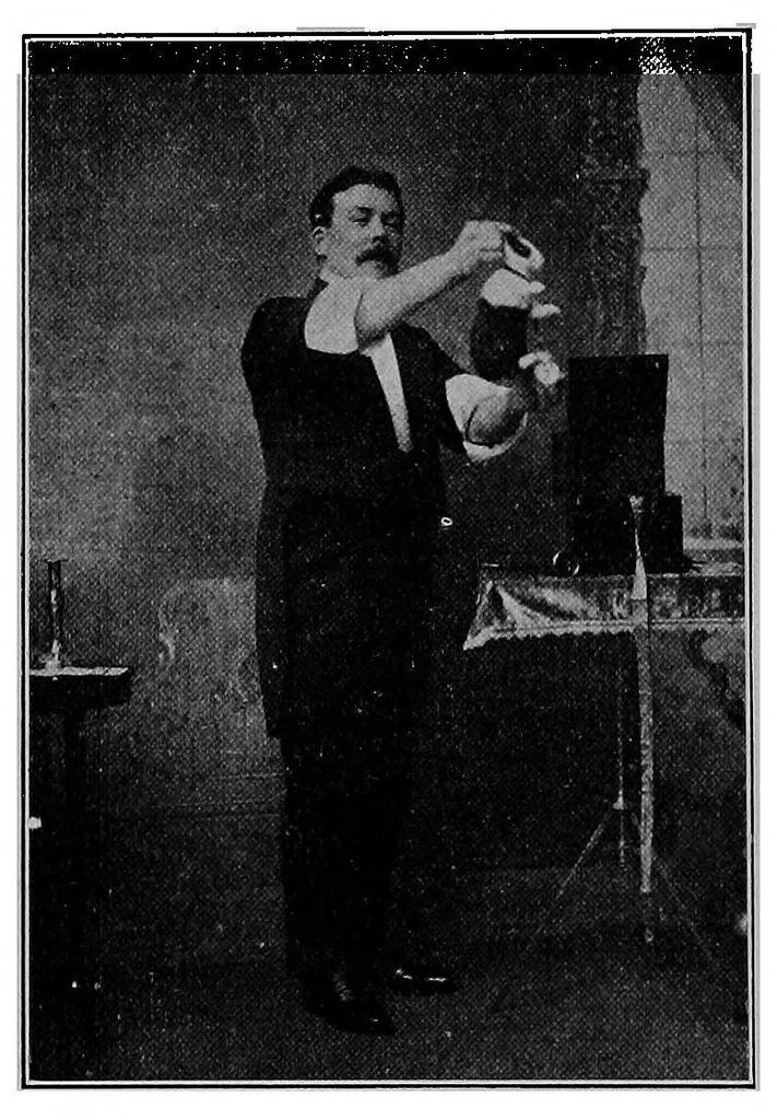 An illustration from Practical conjuring, 1911, leaf 29