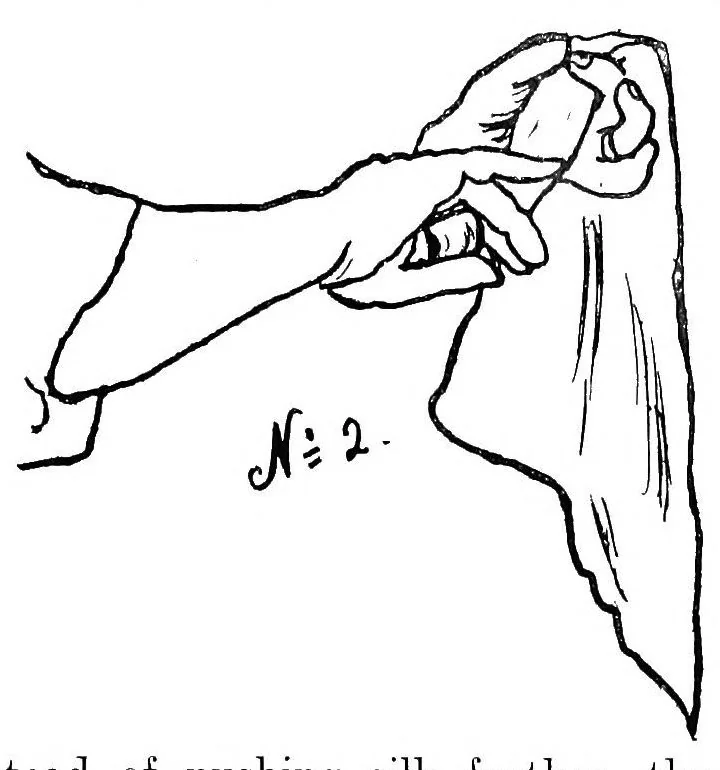 An illustration from Practical conjuring, 1911, leaf 8