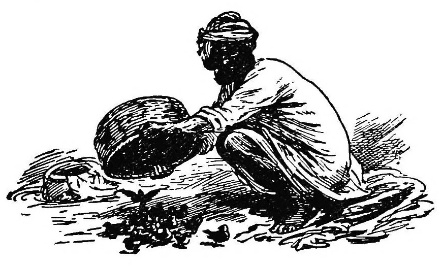 An illustration from Hindu magic : an expose of the tricks of the yogis and fakirs of India, 1913, leaf 34