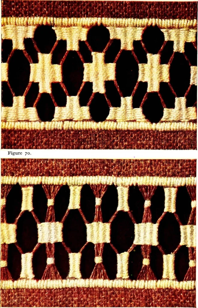An illustration from Drawn thread work : 2nd series, 1920, leaf 70