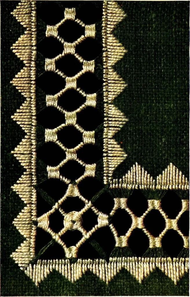 An illustration from Drawn thread work : 2nd series, 1920, leaf 72