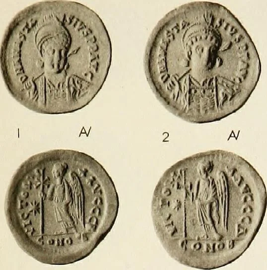 An illustration from Catalogue of the imperial Byzantine coins in the British Museum, 1908, leaf 432