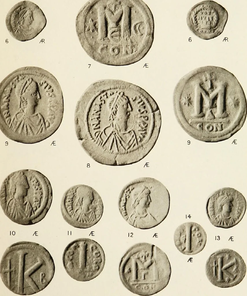 An illustration from Catalogue of the imperial Byzantine coins in the British Museum, 1908, leaf 432