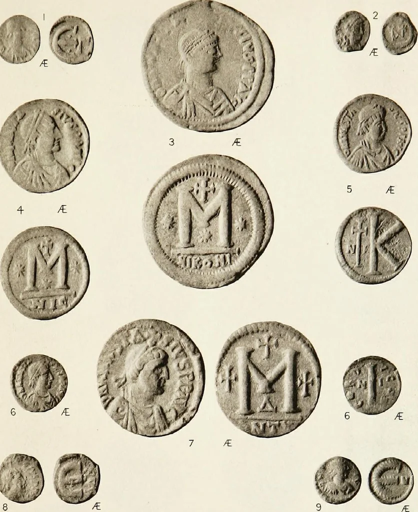 An illustration from Catalogue of the imperial Byzantine coins in the British Museum, 1908, leaf 434