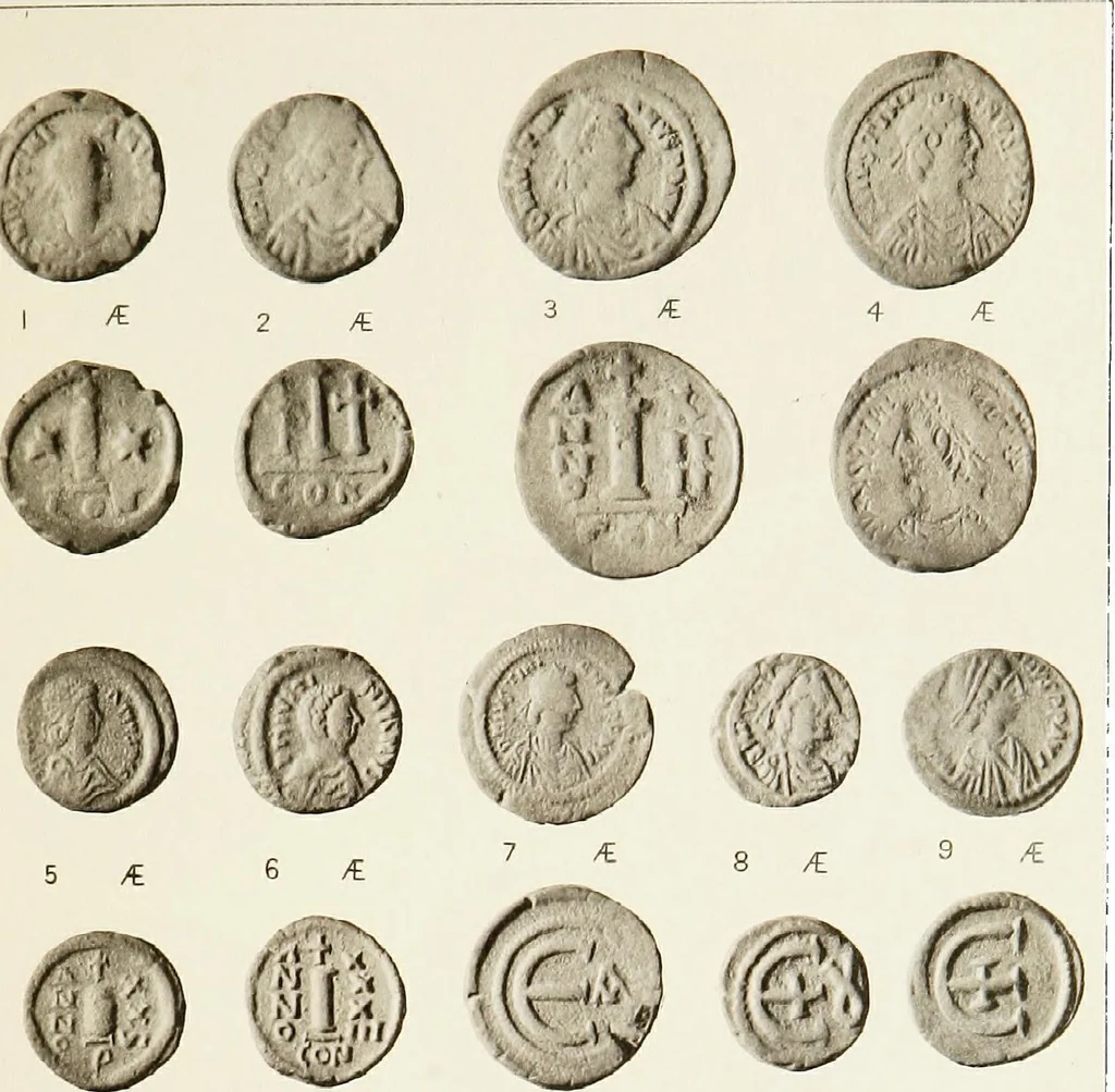 An illustration from Catalogue of the imperial Byzantine coins in the British Museum, 1908, leaf 442
