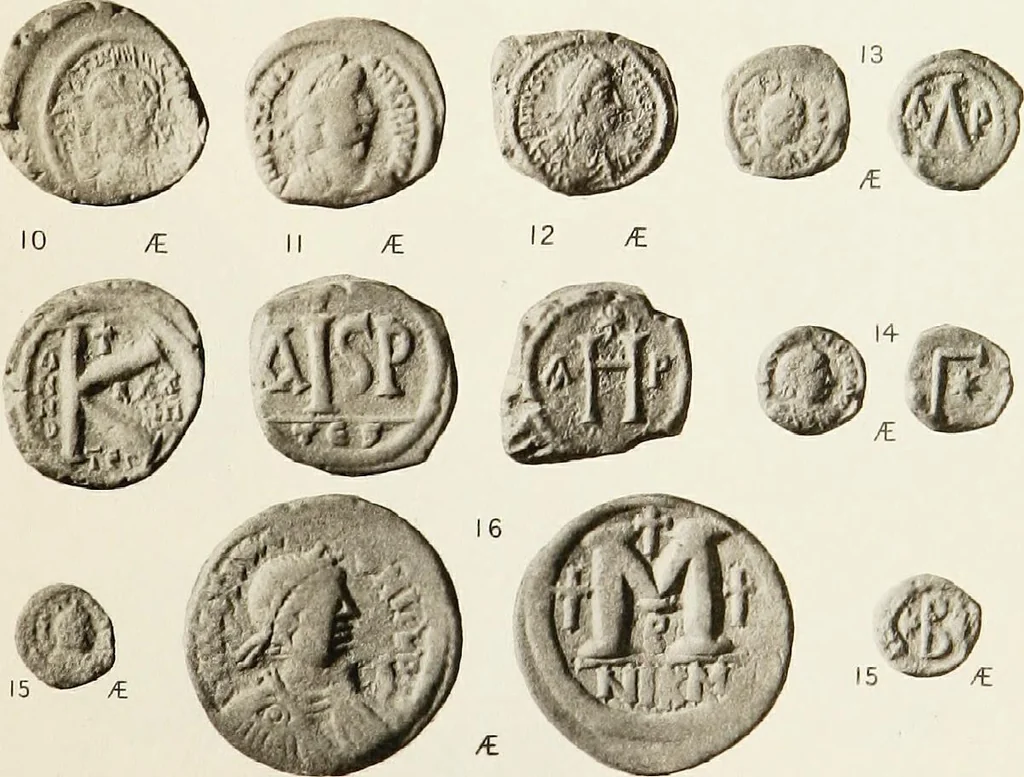 An illustration from Catalogue of the imperial Byzantine coins in the British Museum, 1908, leaf 442