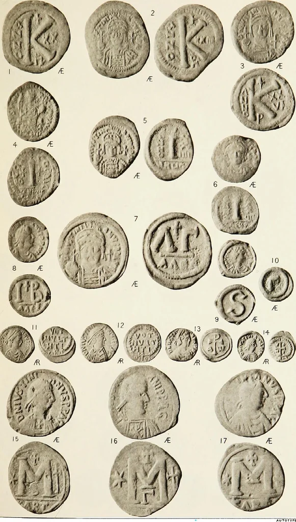 An illustration from Catalogue of the imperial Byzantine coins in the British Museum, 1908, leaf 448