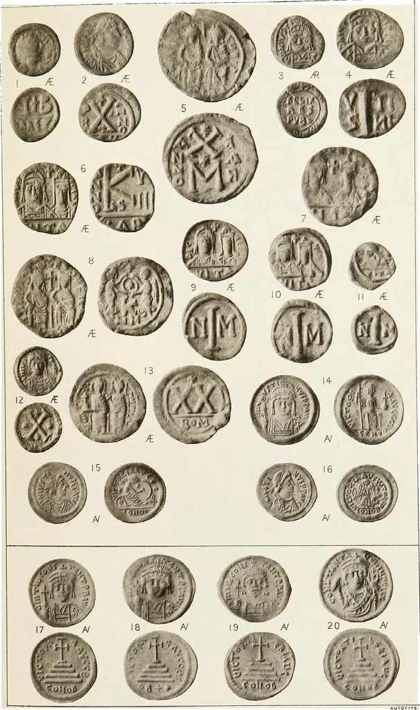 An illustration from Catalogue of the imperial Byzantine coins in the British Museum, 1908, leaf 456