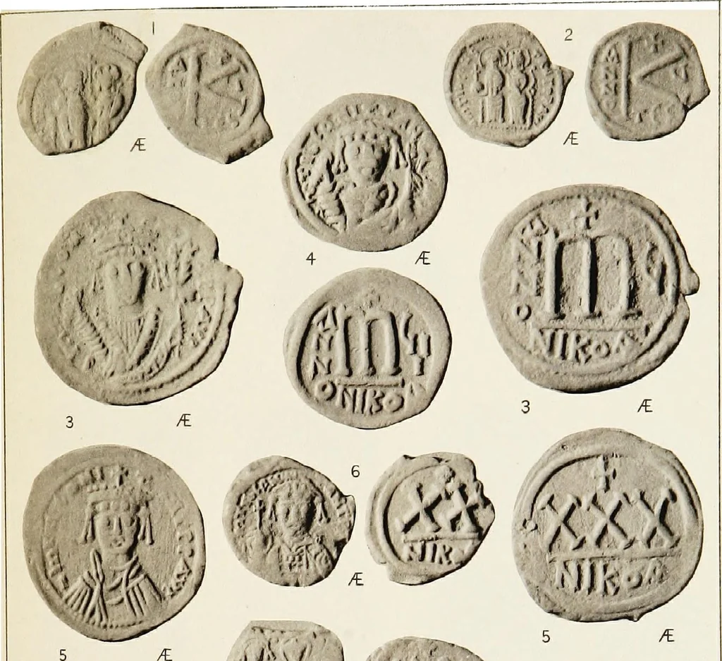An illustration from Catalogue of the imperial Byzantine coins in the British Museum, 1908, leaf 460