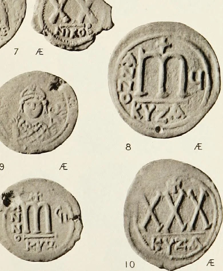 An illustration from Catalogue of the imperial Byzantine coins in the British Museum, 1908, leaf 460