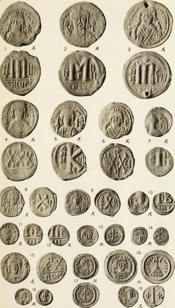 An illustration from Catalogue of the imperial Byzantine coins in the British Museum, 1908, leaf 462