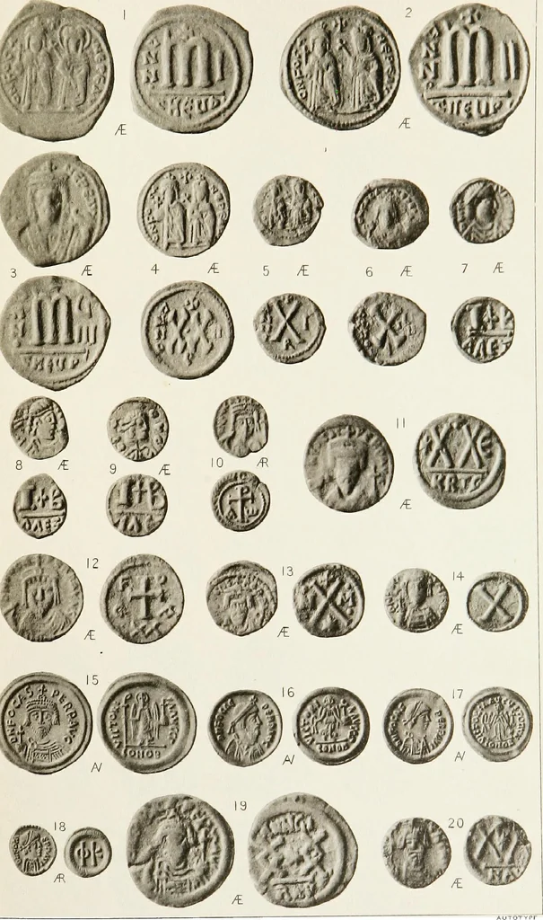 An illustration from Catalogue of the imperial Byzantine coins in the British Museum, 1908, leaf 474