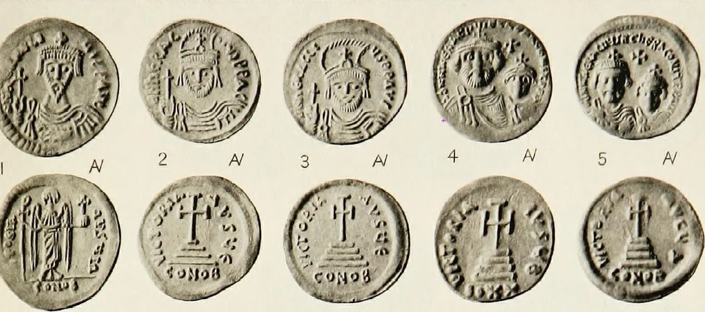 An illustration from Catalogue of the imperial Byzantine coins in the British Museum, 1908, leaf 476