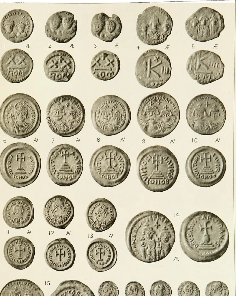 An illustration from Catalogue of the imperial Byzantine coins in the British Museum, 1908, leaf 488